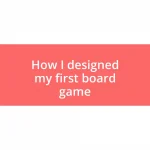 How I designed my first board game